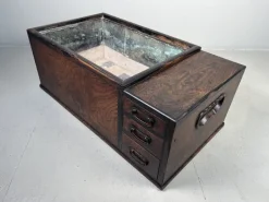 Pamono Japanese Keyaki Hibachi with Three Drawers New