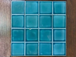 Pamono Jugendstil Side Table with Blue Tiles Top attributed to Adolf Loos, 1890s Sale