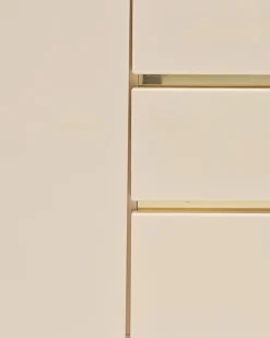 Pamono Lacquered Wood and Brass Sideboard, 1970s Hot