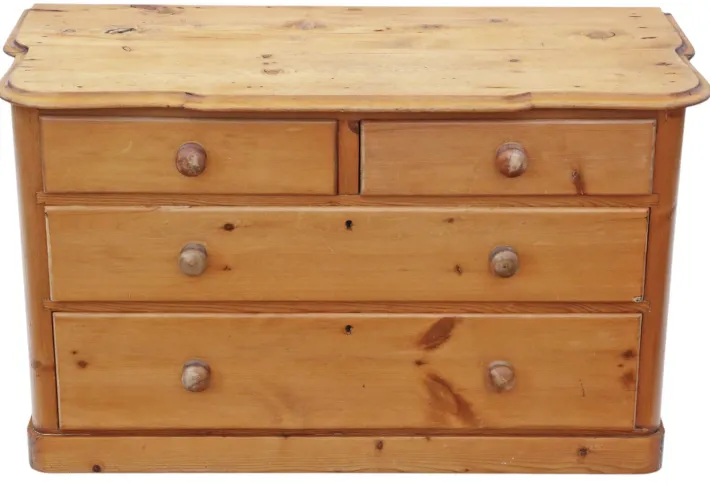 Pamono Large Antique Pine Chest of Drawers, 1800s Online