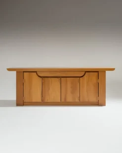 Pamono Large Elm Sideboard by Luigi Gorgoni for Roche Bobois, 1980s Clearance