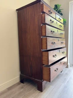 Pamono Large English George III Georgian Chest of Drawers in Wood Hot
