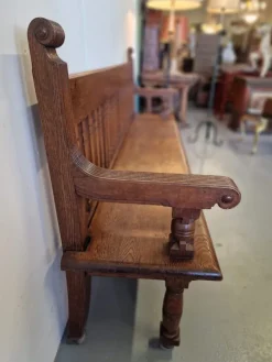 Pamono Large German Church Bench in Oak Clearance