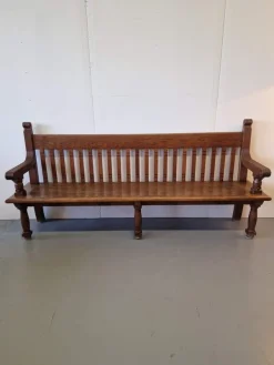Pamono Large German Church Bench in Oak Clearance