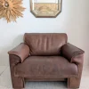 Pamono Large Mid-Century Dutch Buffalo Leather Armchair from Leolux, 1970s Discount