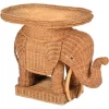 Pamono Large Rattan and Wicker Elephant Side Table attributed to Vivai del Sud, Italy, 1970s Hot