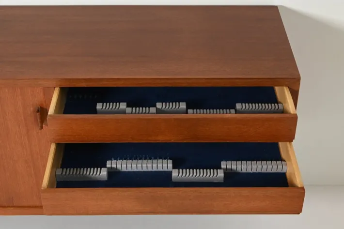 Pamono Large Teak Floating Sideboard, 1960s Sale