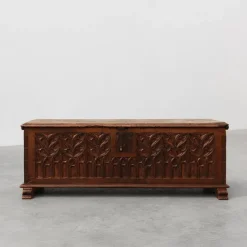 Pamono Large 16th Century Gothic Carved Oak Chest, France Discount