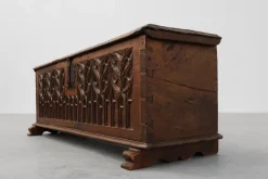 Pamono Large 16th Century Gothic Carved Oak Chest, France Discount