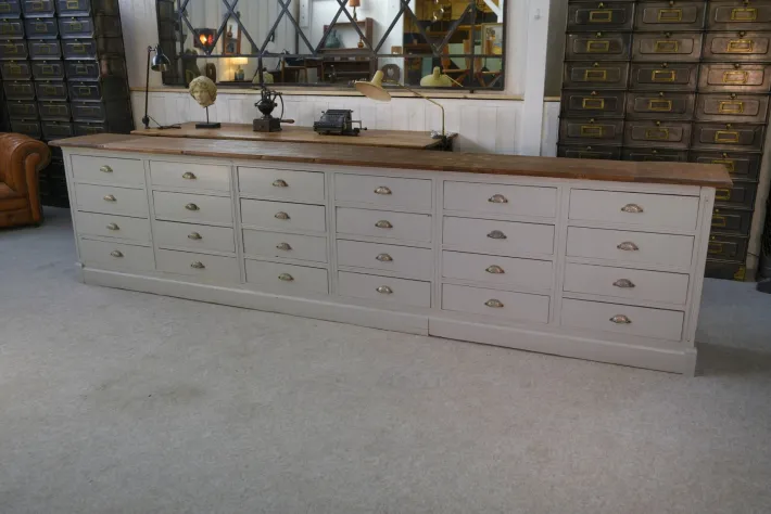 Pamono Large Vintage Drawer Craft Cabinet in Fir, 1950s Hot