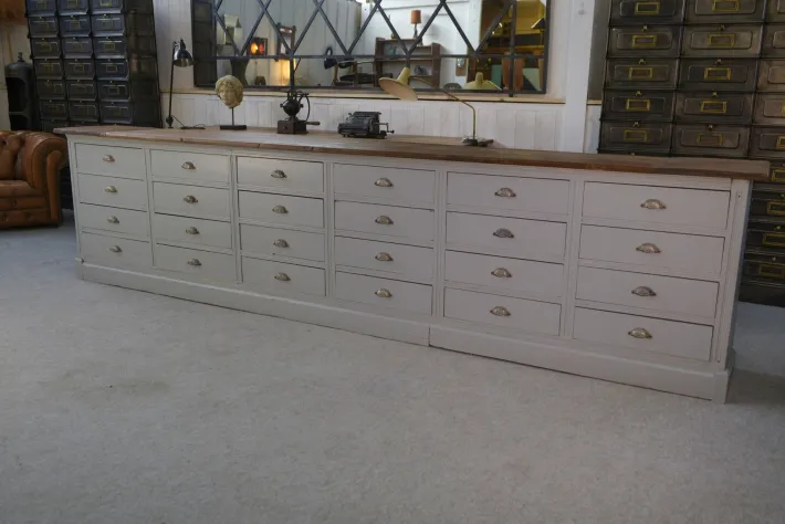 Pamono Large Vintage Drawer Craft Cabinet in Fir, 1950s Hot