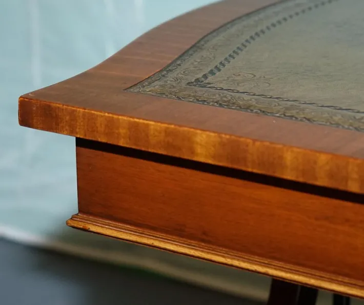 Pamono Large Vintage Hunter Green Leather Topped Coffee Table Hot