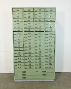 Pamono Large Vintage Industrial Green Drawer Cabinet, 1960s Sale