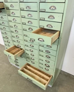 Pamono Large Vintage Industrial Green Drawer Cabinet, 1960s Sale