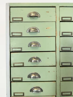 Pamono Large Vintage Industrial Green Drawer Cabinet, 1960s Sale