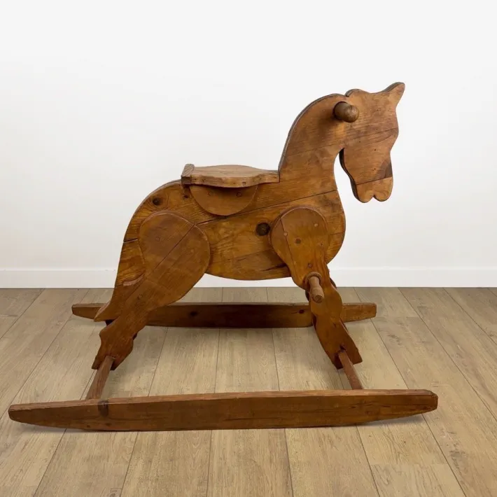 Pamono Large Vintage Pine Rocking Horse, 1970s Discount