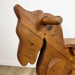 Pamono Large Vintage Pine Rocking Horse, 1970s Discount