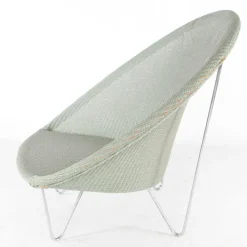 Pamono Large Vintage Wicker and Chrome Chair, 1970s New