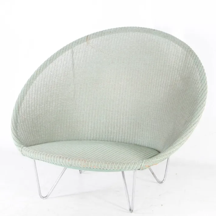 Pamono Large Vintage Wicker and Chrome Chair, 1970s New