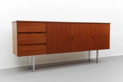 Pamono Large Walnut Sideboard, 1960s New