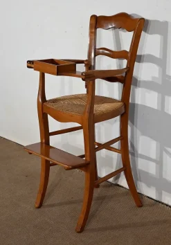 Pamono Late 19th Century High Chair in Solid Cherrywood