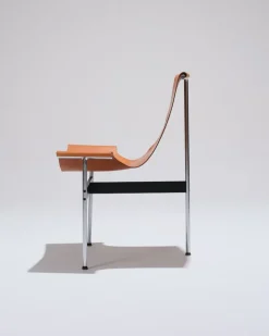 Pamono 3LC Chairs in Leather and Metal by Douglas Kelly, Ross Littell and William Katavolos for Laverne International, 1960s, Set of 2 Outlet