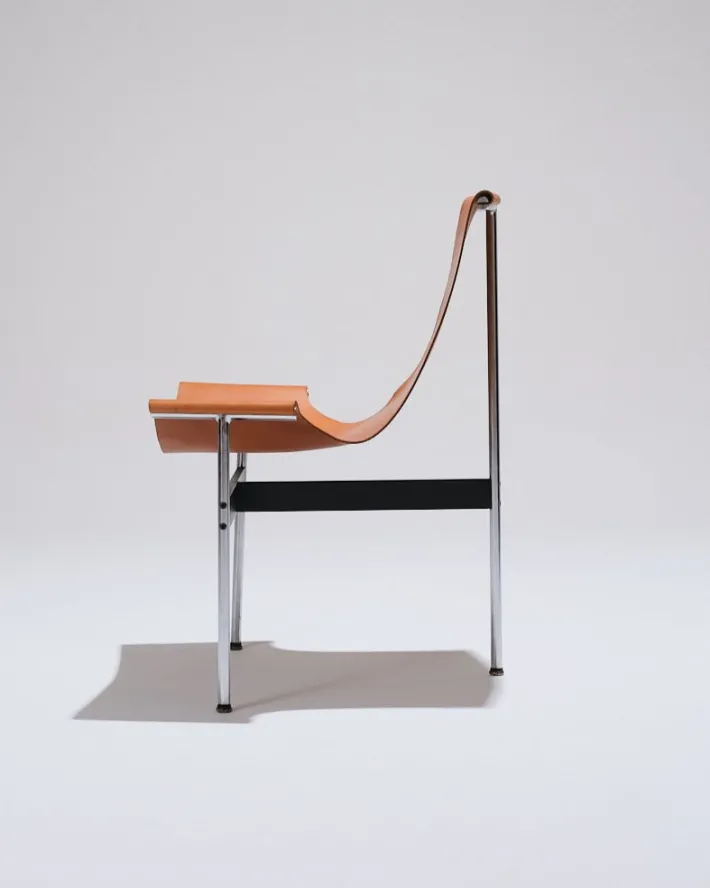 Pamono 3LC Chairs in Leather and Metal by Douglas Kelly, Ross Littell and William Katavolos for Laverne International, 1960s, Set of 2 Outlet