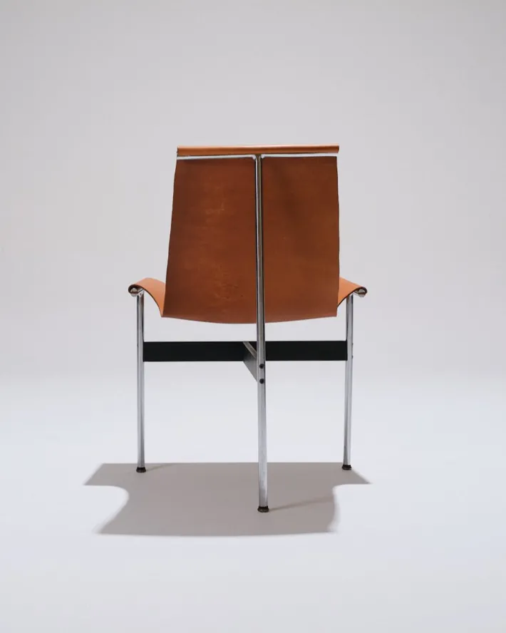 Pamono 3LC Chairs in Leather and Metal by Douglas Kelly, Ross Littell and William Katavolos for Laverne International, 1960s, Set of 2 Outlet