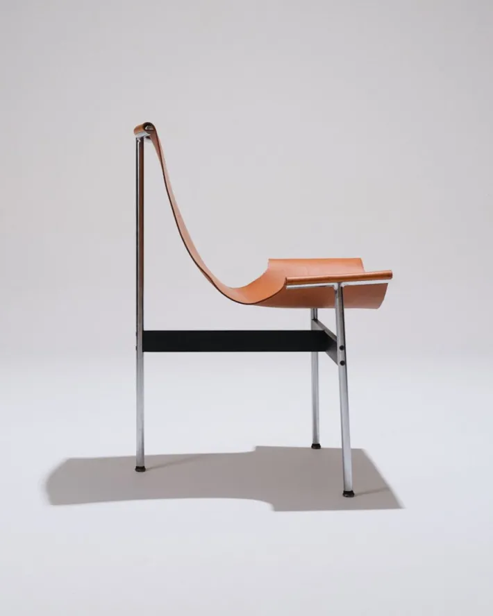 Pamono 3LC Chairs in Leather and Metal by Douglas Kelly, Ross Littell and William Katavolos for Laverne International, 1960s, Set of 2 Outlet