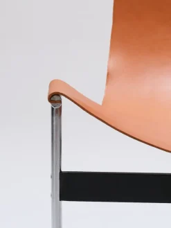 Pamono 3LC Chairs in Leather and Metal by Douglas Kelly, Ross Littell and William Katavolos for Laverne International, 1960s, Set of 2 Outlet