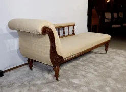 Pamono Long Victorian Mahogany Chaise Lounge, England, 19th Century New