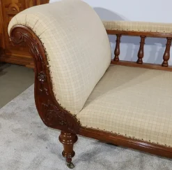 Pamono Long Victorian Mahogany Chaise Lounge, England, 19th Century New
