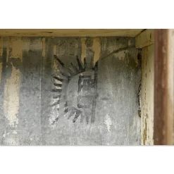 Pamono Long Wall Showcase to Hang in Wood and Zinc