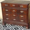 Pamono Louis Philippe Chest of Drawers in Walnut and Burl Walnut from Befos Best