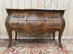 Pamono Louis XV Style Chest of Drawers in Flower Marquetry Outlet
