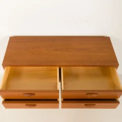 Pamono Low Dresser in Teak by Kai Kristiansen for Feldballe Møbelfabrik, Denmark, 1960s Clearance
