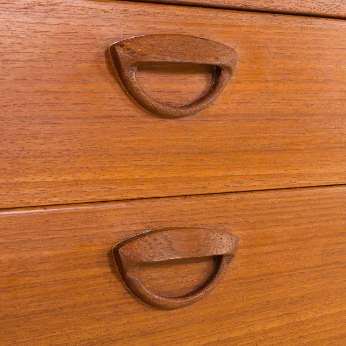 Pamono Low Dresser in Teak by Kai Kristiansen for Feldballe Møbelfabrik, Denmark, 1960s Clearance