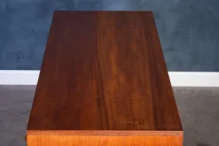 Pamono Low Teak Sideboard with Brass Handles by Peter Løvig Nielsen, 1960s