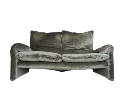 Pamono Maralunga 2-Seater Sofa in Corduroy by Vico Magistretti for Cassina Discount
