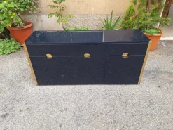 Pamono MB3 Sideboard in Blue Lacquered Wood and Brass by Luigi Caccia Dominioni for Azucena, Italy, 1960s Discount
