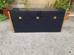 Pamono MB3 Sideboard in Blue Lacquered Wood and Brass by Luigi Caccia Dominioni for Azucena, Italy, 1960s Discount