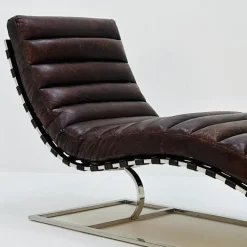 Pamono Mid-Century Bauhaus Chair in Leather and Chrome by Ludwig Mies Van Der Rohe, 1980s Online