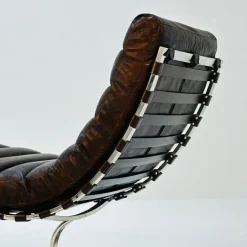 Pamono Mid-Century Bauhaus Chair in Leather and Chrome by Ludwig Mies Van Der Rohe, 1980s Online