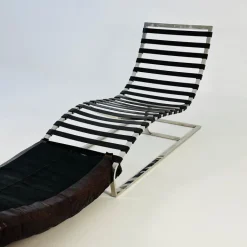 Pamono Mid-Century Bauhaus Chair in Leather and Chrome by Ludwig Mies Van Der Rohe, 1980s Online