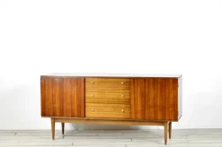Pamono Mid-Century British Walnut and Brass Sideboard from Wrighton, 1960s Hot