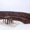 Pamono Mid-Century Brown Leather Modular Sofa from Lemke, 1970s, Set of 6 Outlet