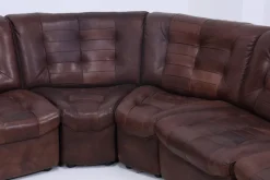 Pamono Mid-Century Brown Leather Modular Sofa from Lemke, 1970s, Set of 6 Outlet