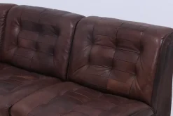Pamono Mid-Century Brown Leather Modular Sofa from Lemke, 1970s, Set of 6 Outlet