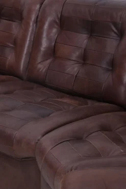 Pamono Mid-Century Brown Leather Modular Sofa from Lemke, 1970s, Set of 6 Outlet