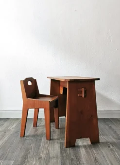 Pamono Mid-Century Brutalist Children's Desks, 1950s, Set of 2